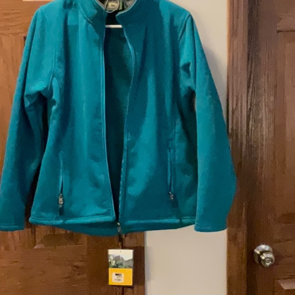 Blue Ski Snow Jacket with Stand-Up Collar
